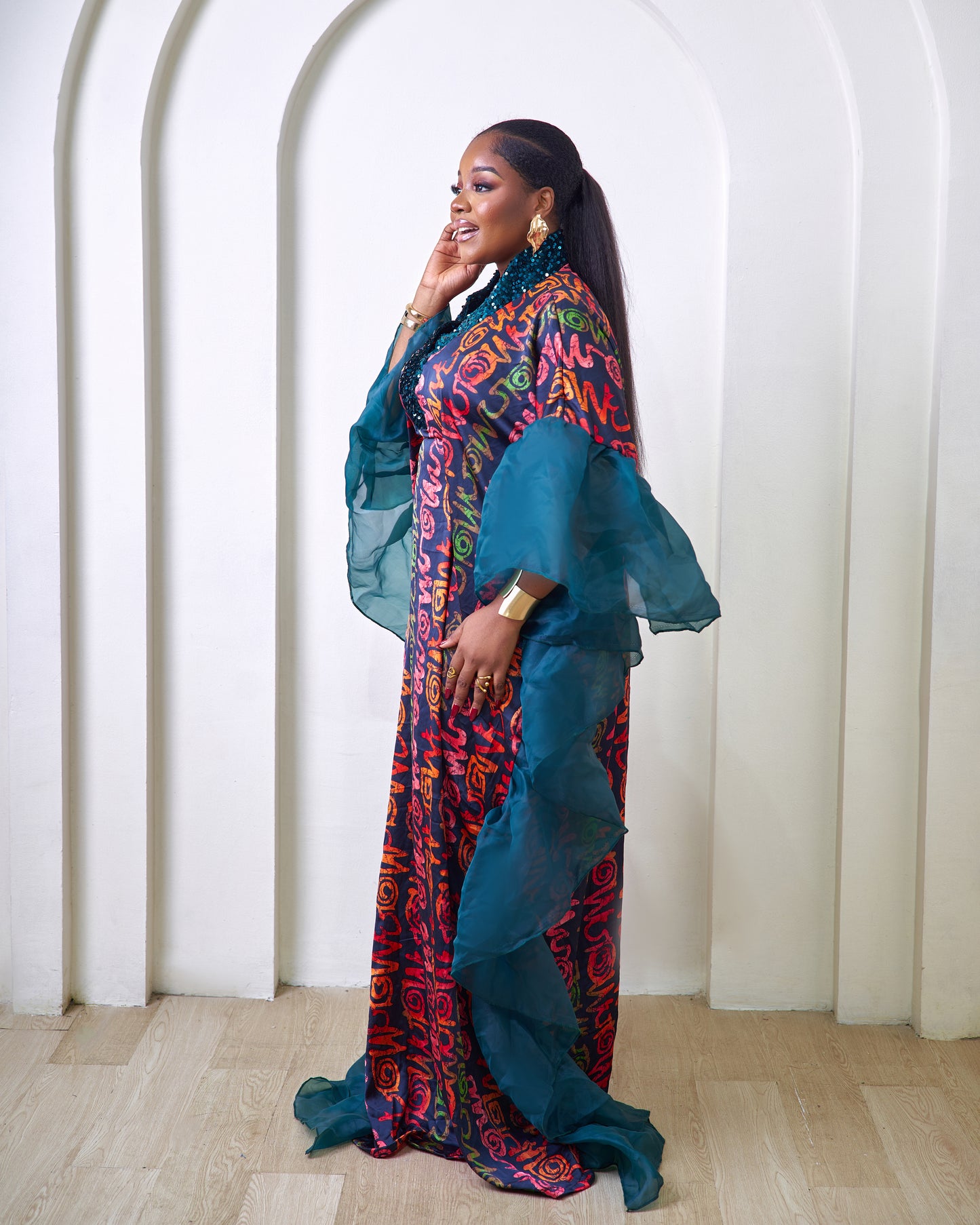Adunni African Print Silk Boubou