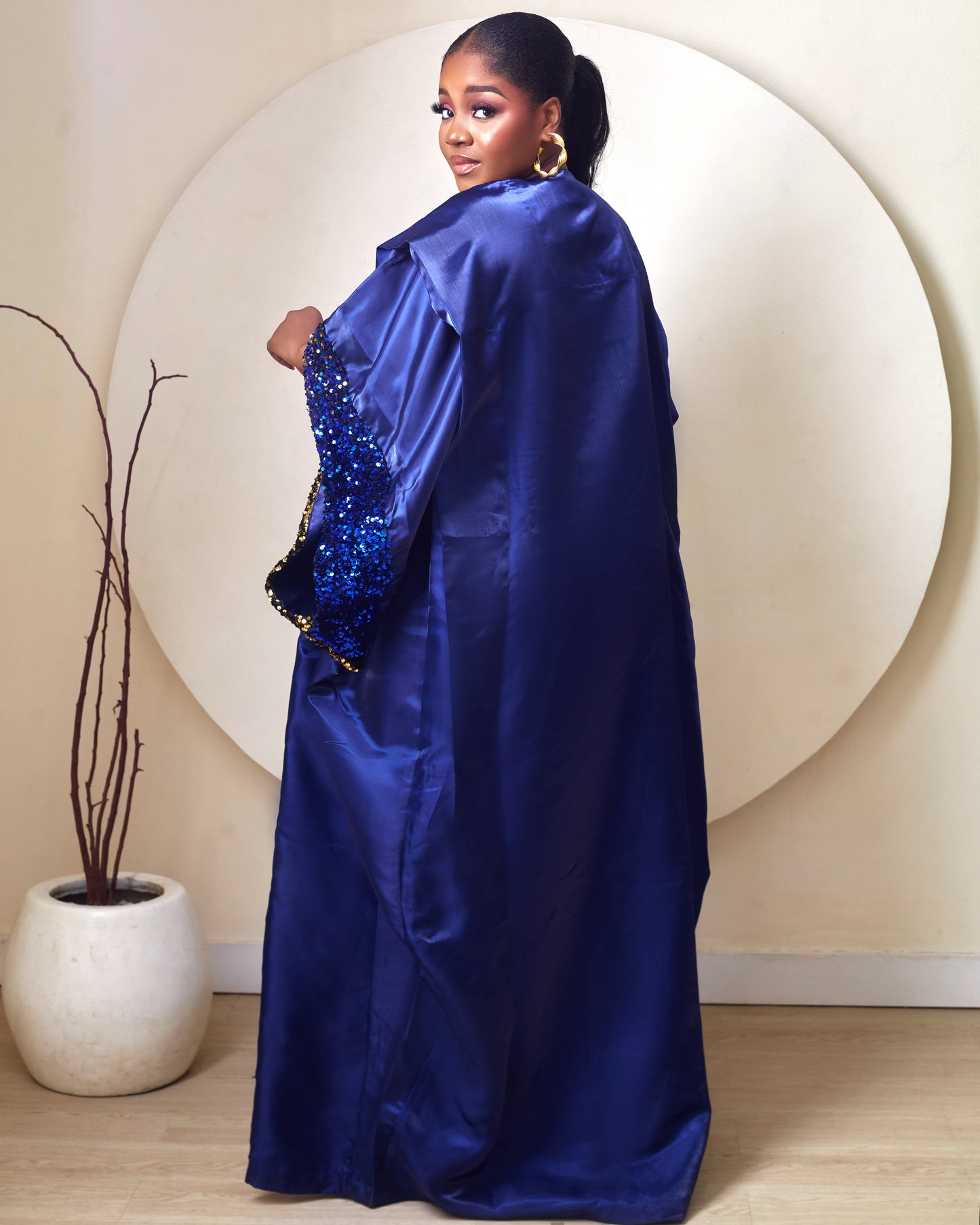 Itunu Midnight Blue Mercury Mikado and Sequence African Boubou