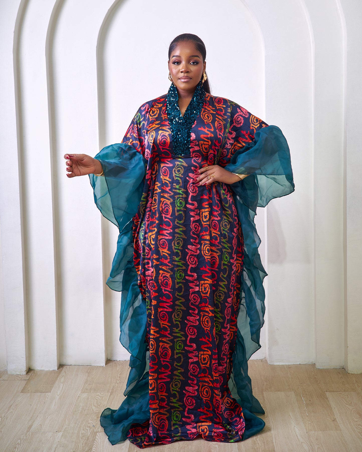 Adunni African Print Silk Boubou