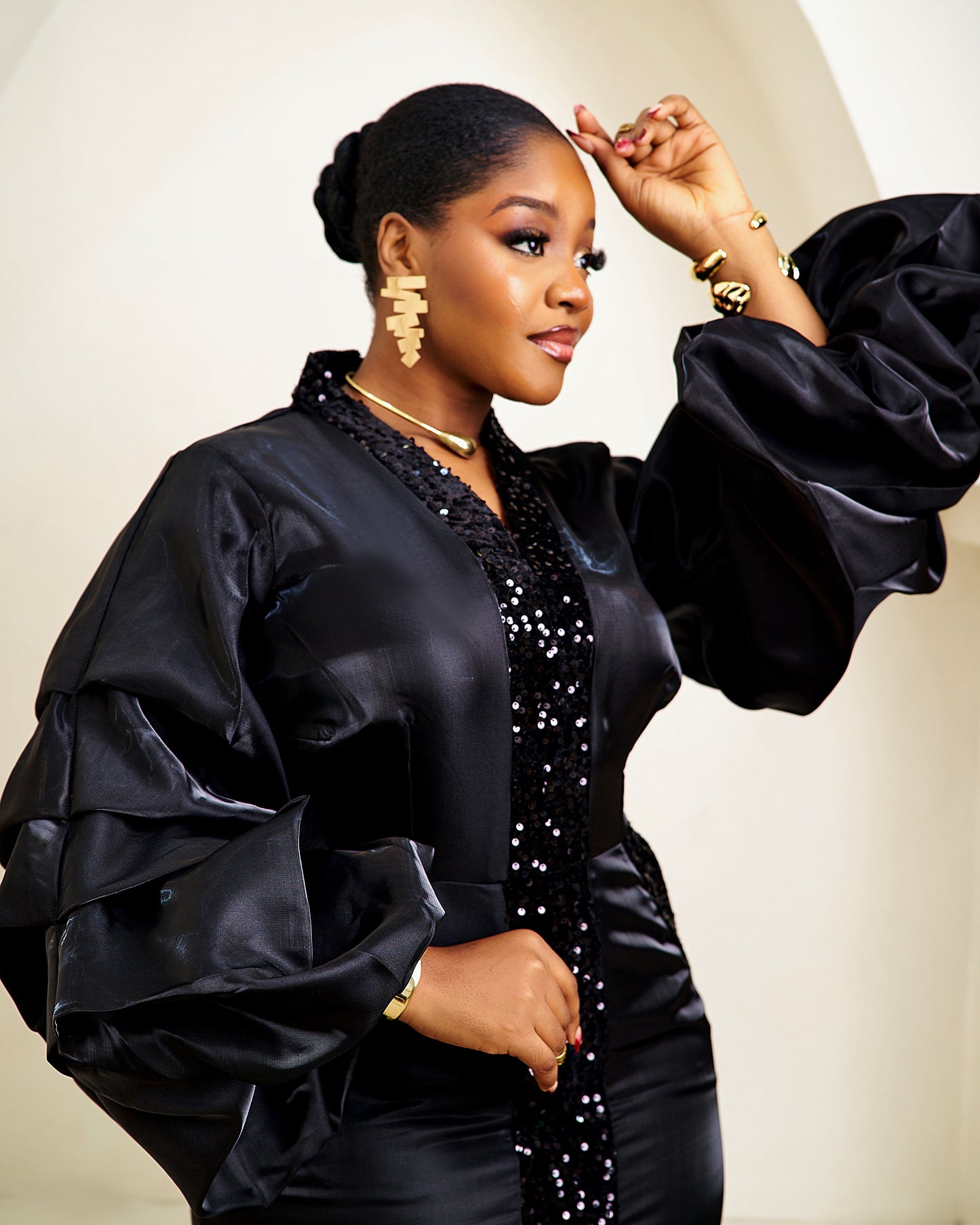 Natasha Black Kaftan African Dress