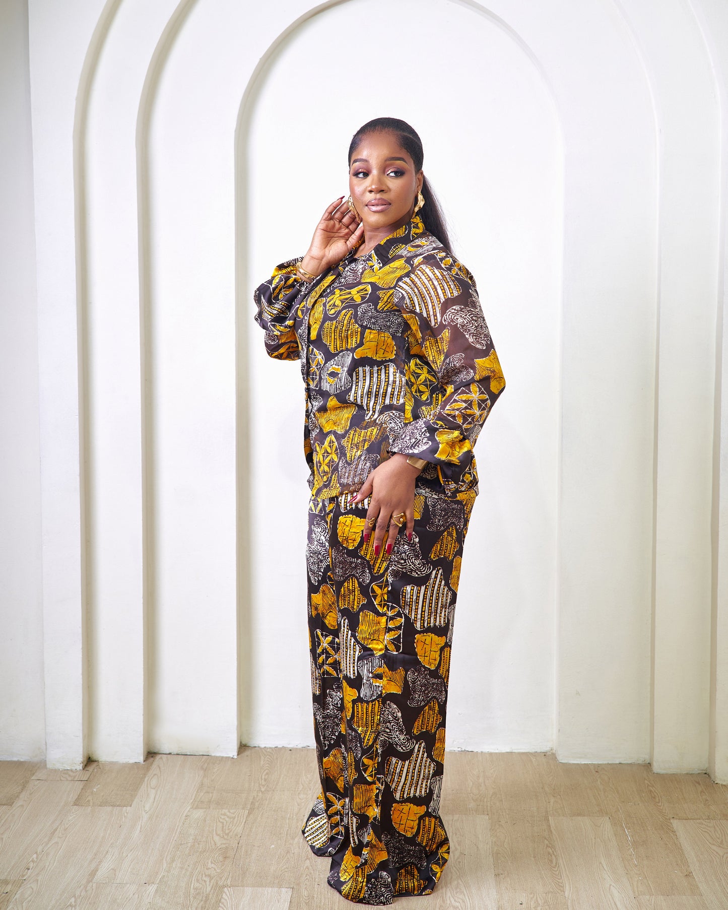 Lerato Golden Girl African Print Pant Set