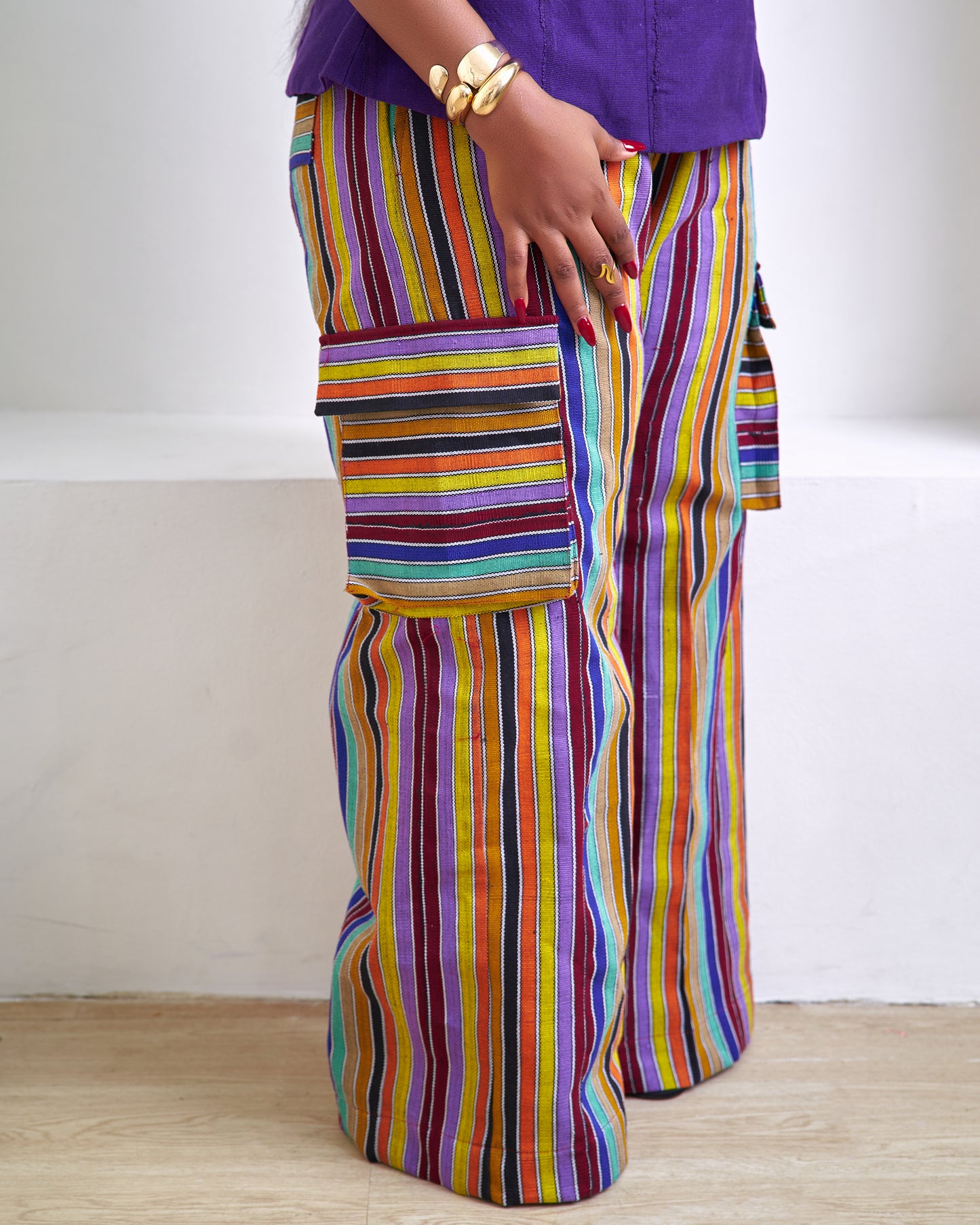 Ada Lux Aso Oke African Print Pant Set