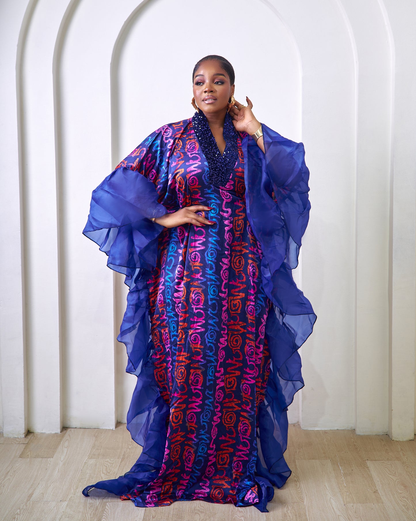 Rakia African Print Silk Boubou