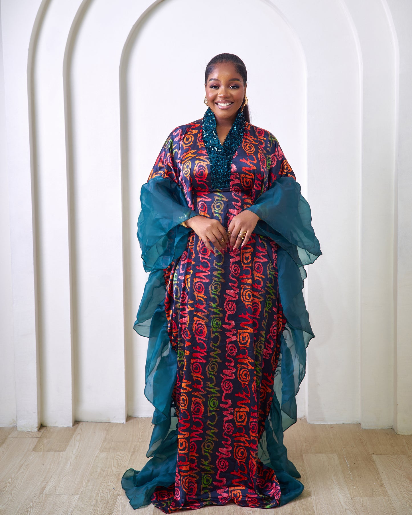 Adunni African Print Silk Boubou
