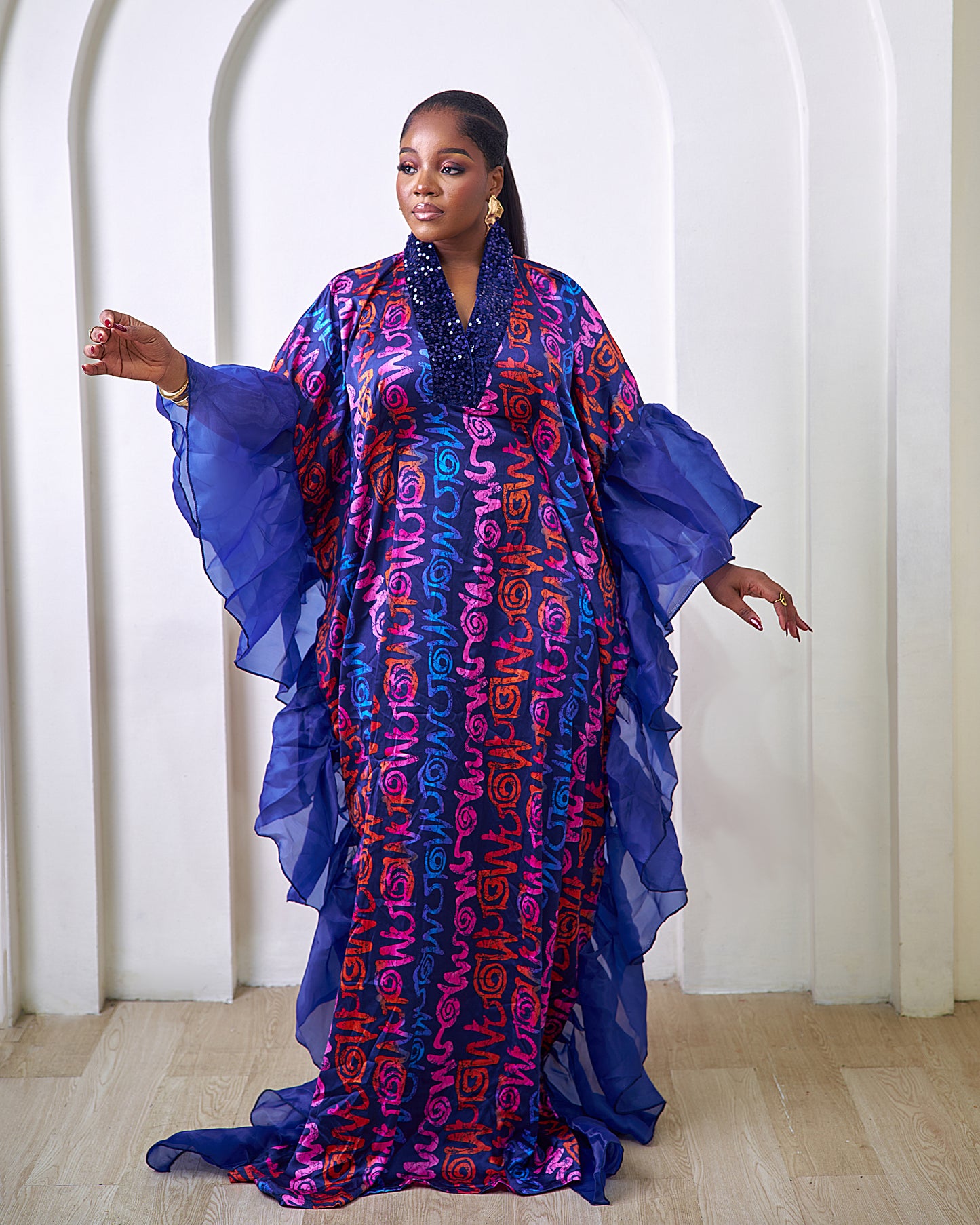 Rakia African Print Silk Boubou