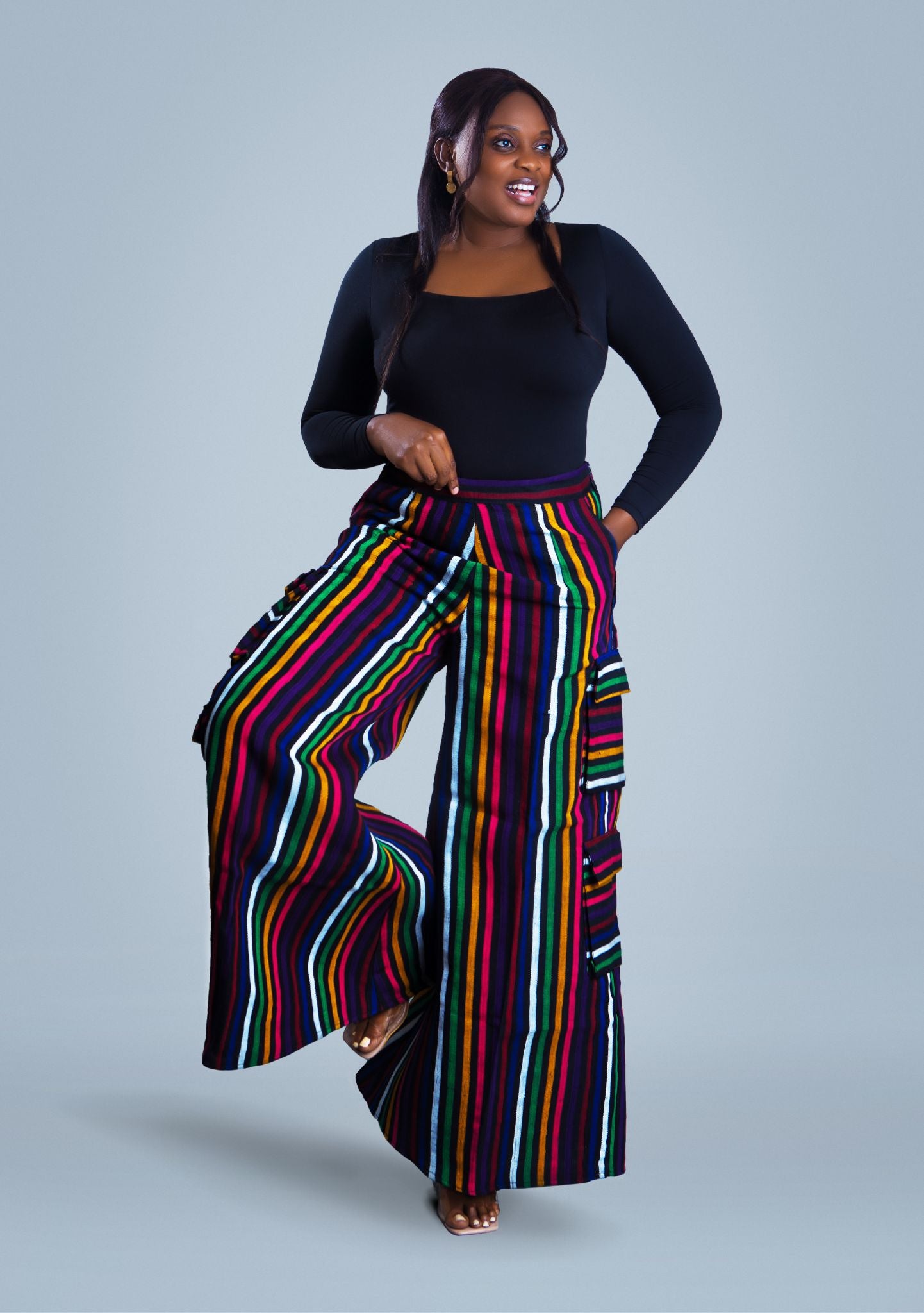 Lacy palazzo cargo pant set