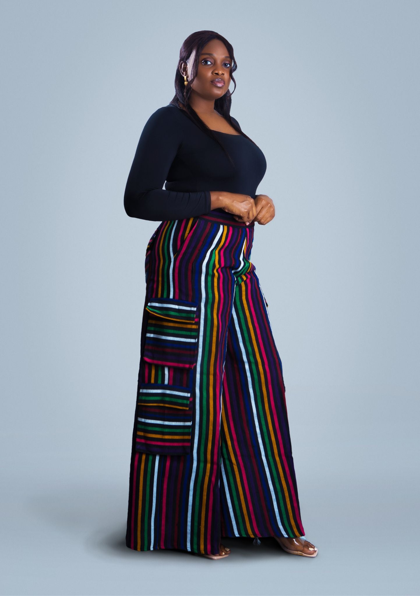 Lacy palazzo cargo pant set