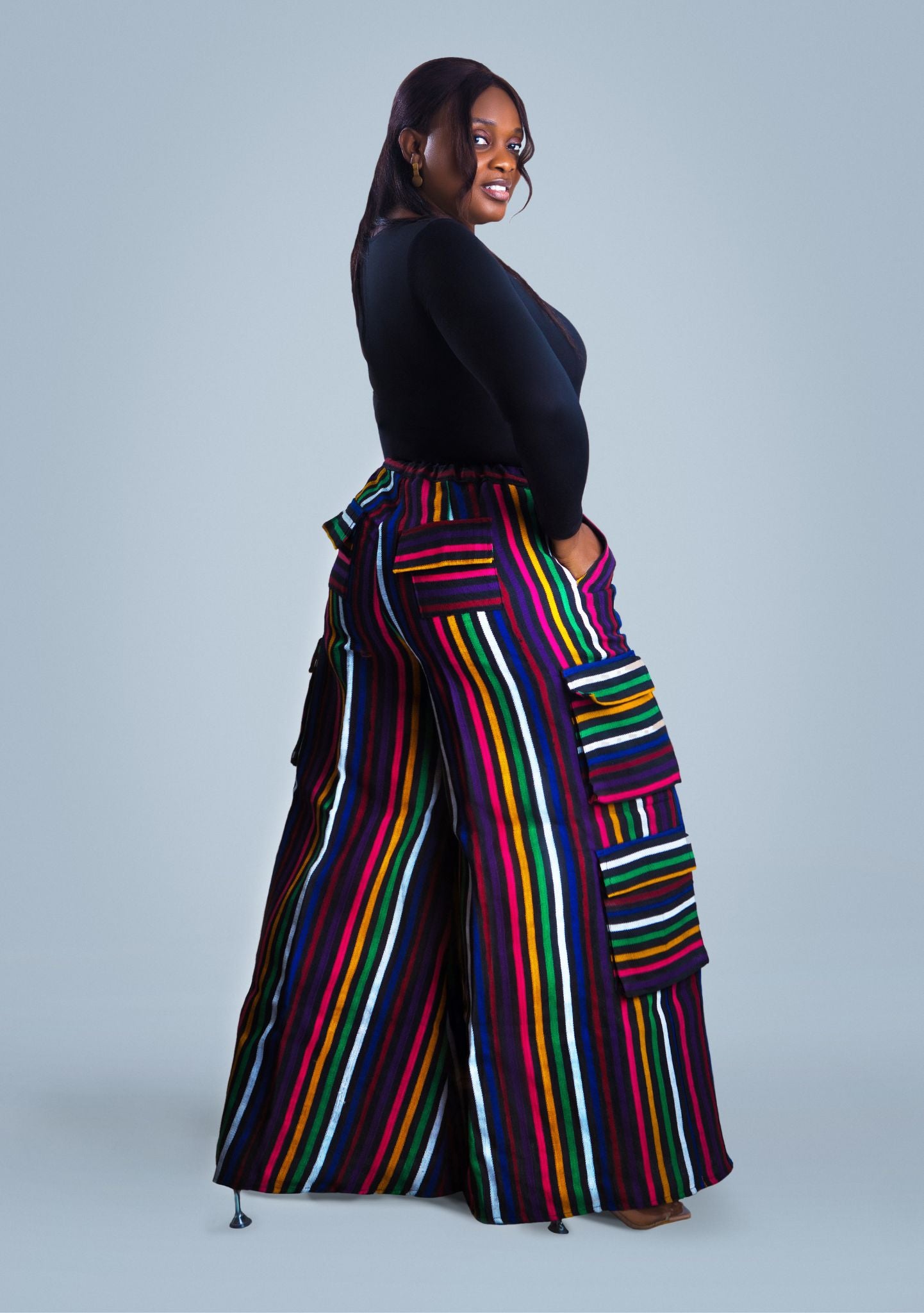 Lacy palazzo cargo pant set