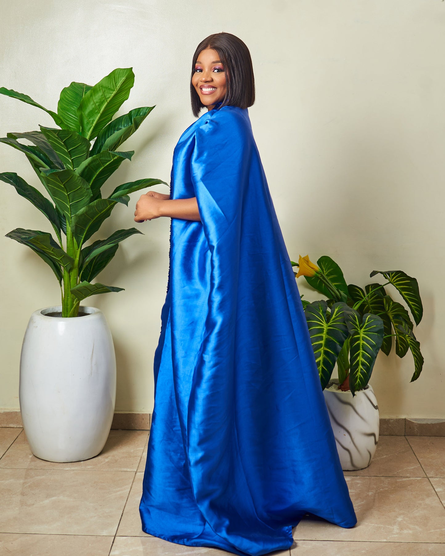Amara sequence blue long dress