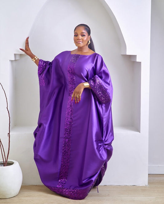 Asa Luxurious Purple African Boubou