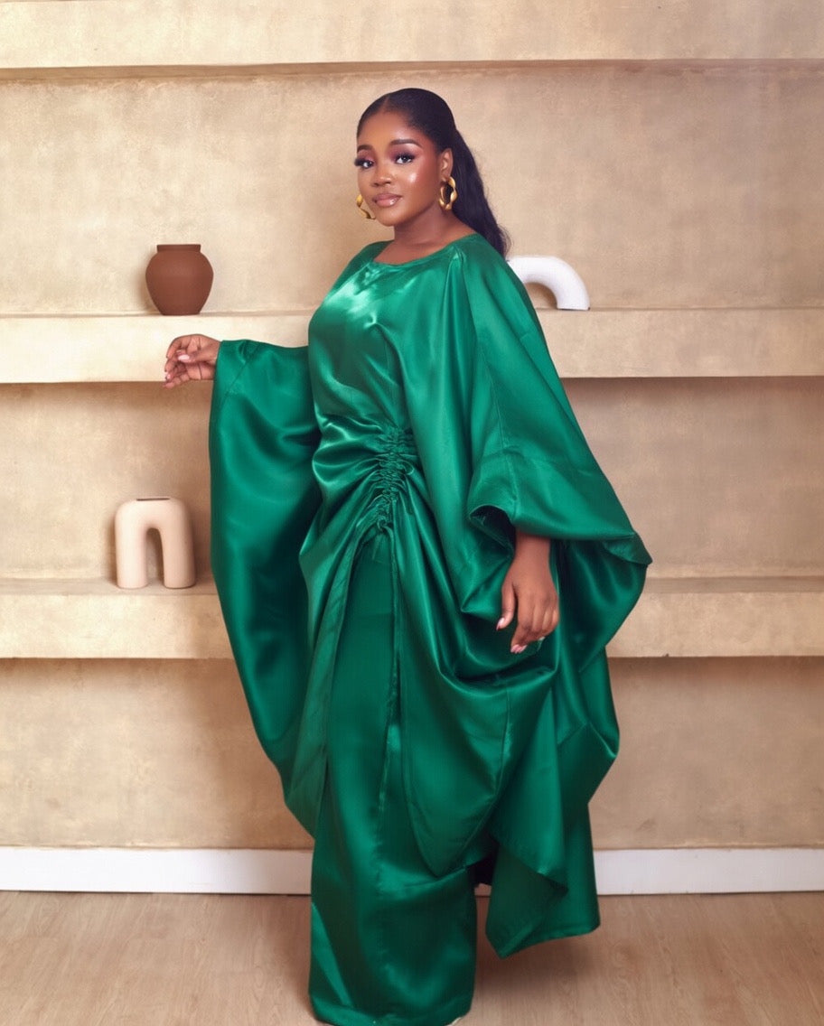 Desta Green Two piece African Mikado Pant Set