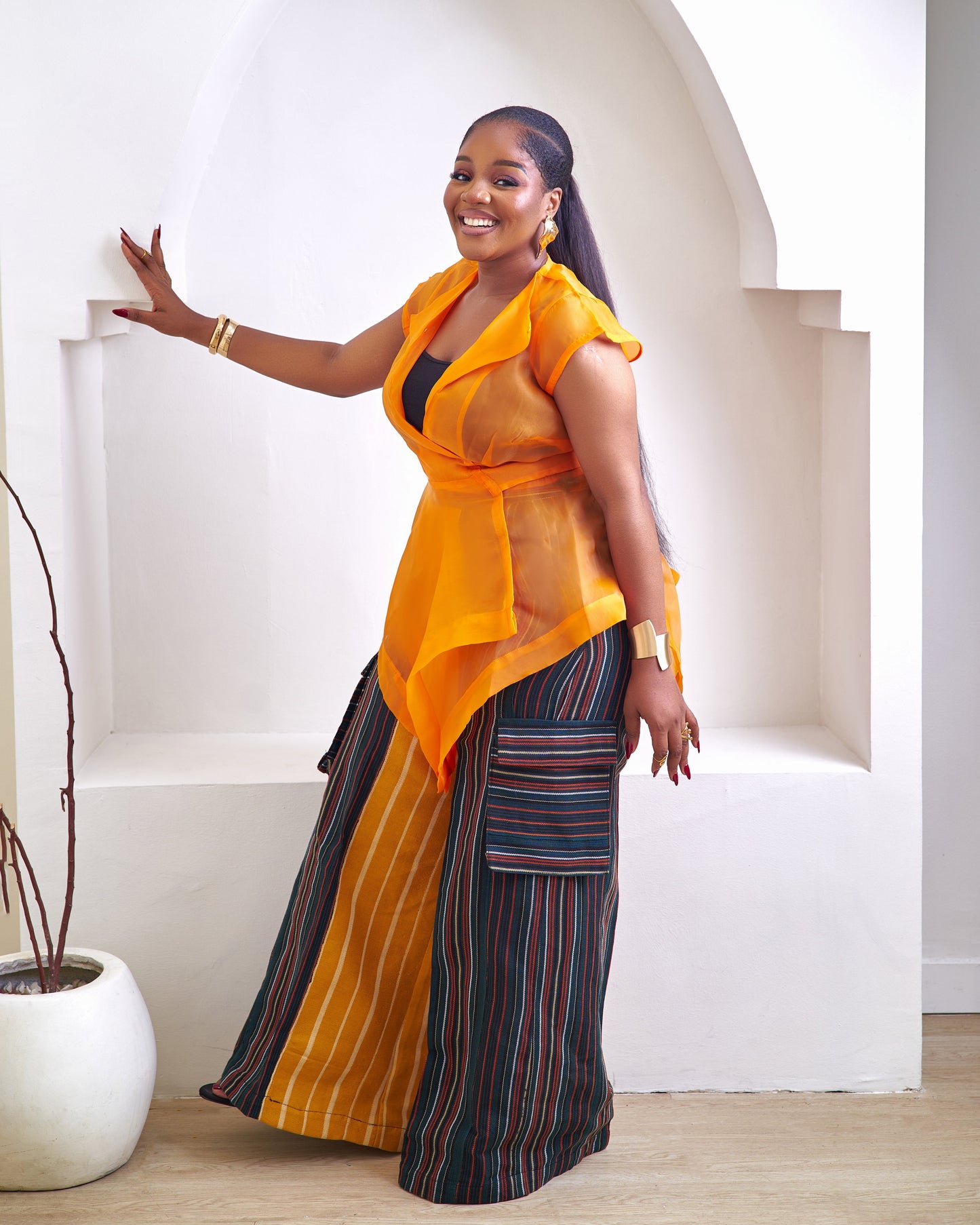 Thuli 2 piece African Aso Oke Pant Set