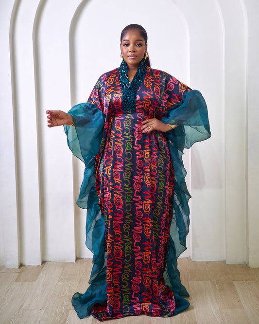 Adunni African Print Silk Boubou
