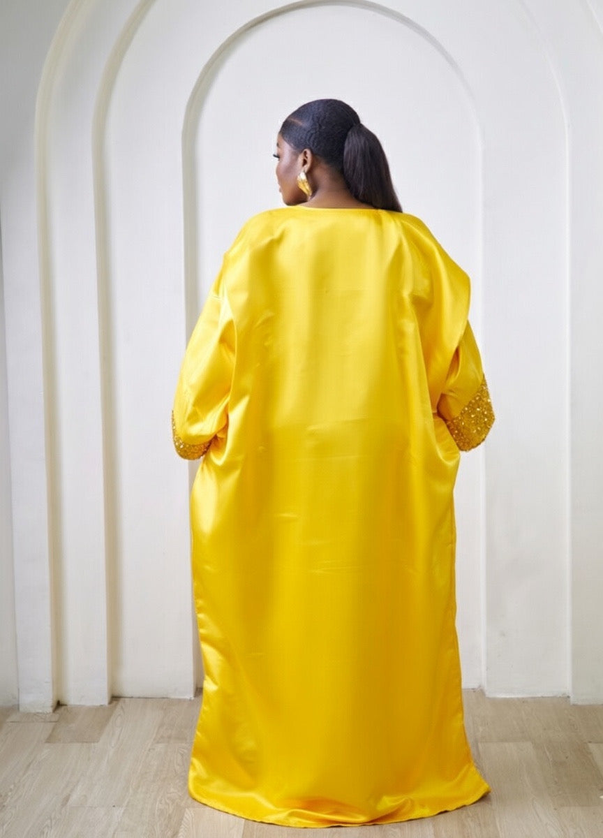 Ayaba Luxurious Yellow African Boubou