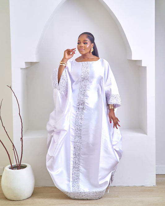 Zuri Luxurious White African Boubou