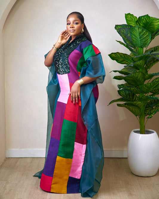 Adeyosola Aso Oke and Sequins Dress