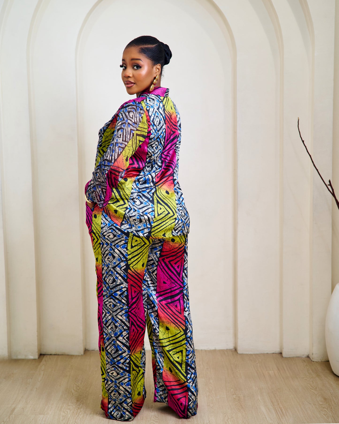 Zuby Adire African Print Pant Set