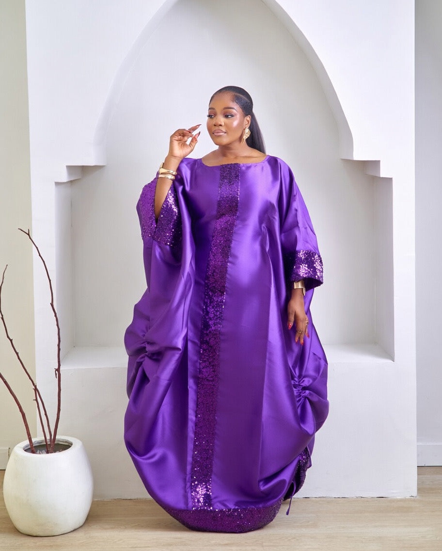 Asa Luxurious Purple African Boubou