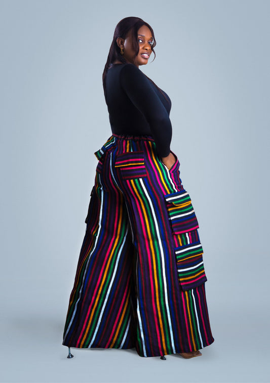 Lacy palazzo cargo pant set